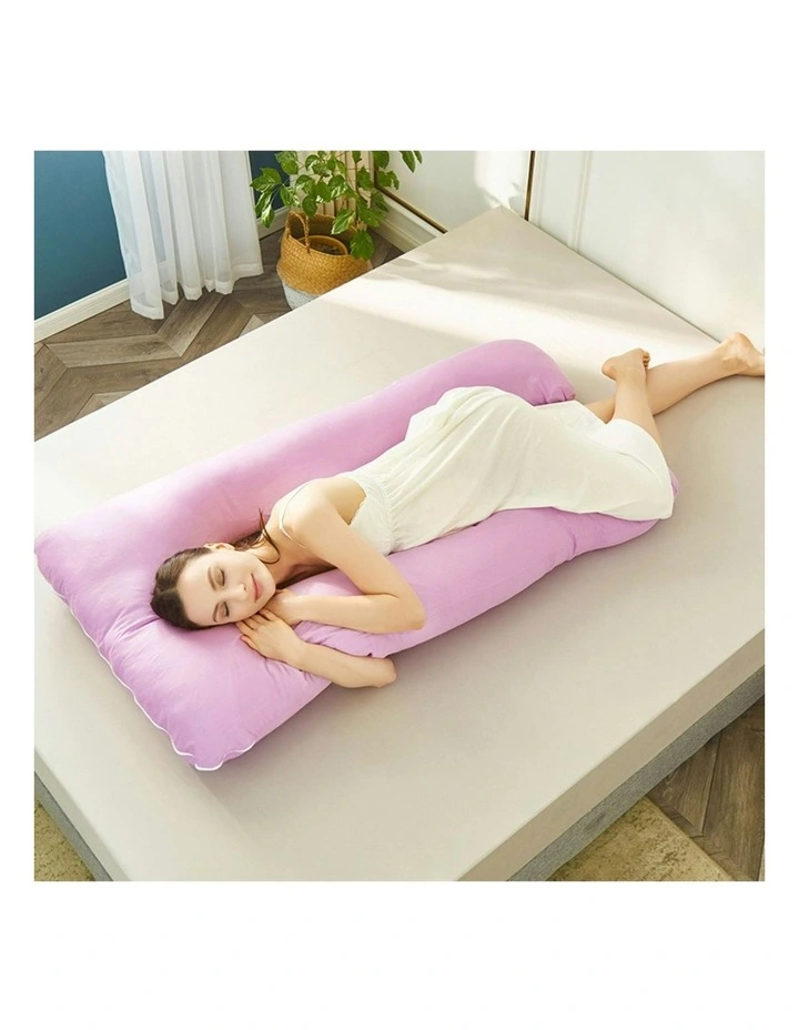 GOMINIMO Pregnancy Nursing Sleeping Body Pillow With Pillowcase Purple