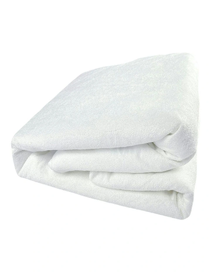 GOMINIMO Bamboo Terry Mattress Protector Queen In White MYER