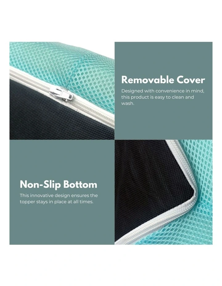 GOMINIMO Dual Layer Gel Infused Memory Foam Mattress Bed Topper 3inch