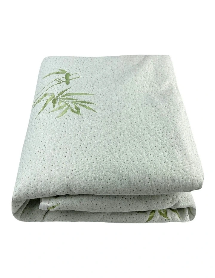 GOMINIMO Bamboo Jacquard Mattress Protector Cover Double In White MYER