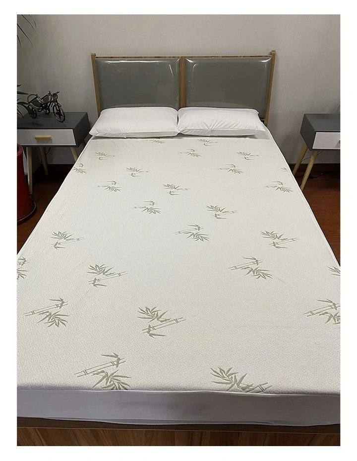 GOMINIMO Bamboo Jacquard Mattress Protector Cover Double In White MYER