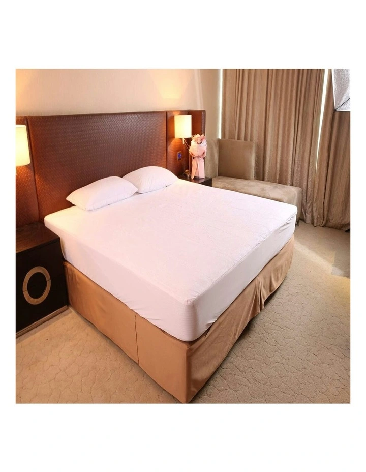 GOMINIMO Bamboo Terry Mattress Protector King In White MYER