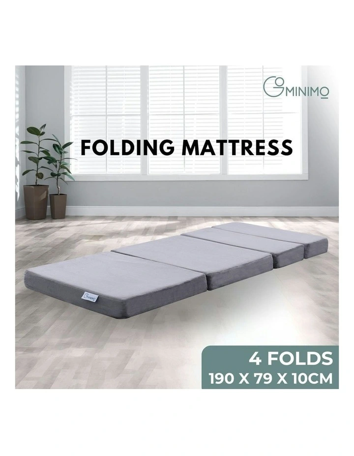 GOMINIMO Portable Foldable Mattresses Topper With Memory Foam Single In