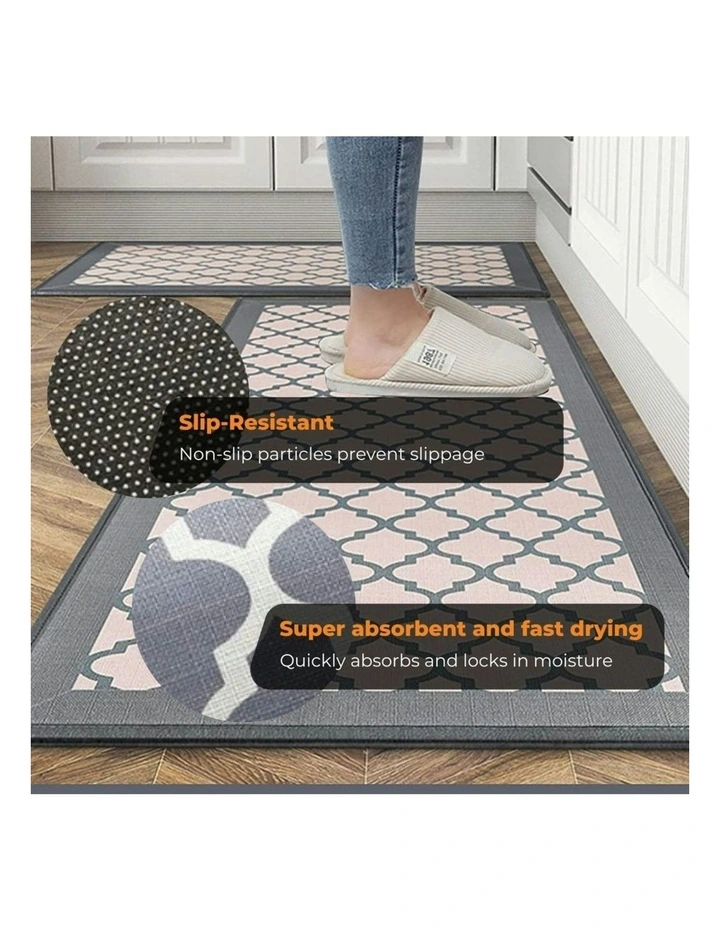 GOMINIMO NonSlip Water Absorbent Washable Kitchen Rug Floor Mat 2