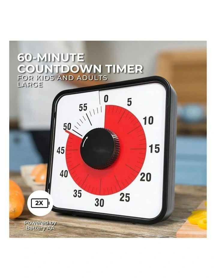 GOMINIMO 60 Minutes Visual Timer Mechanical Kitchen Cooking Countdown