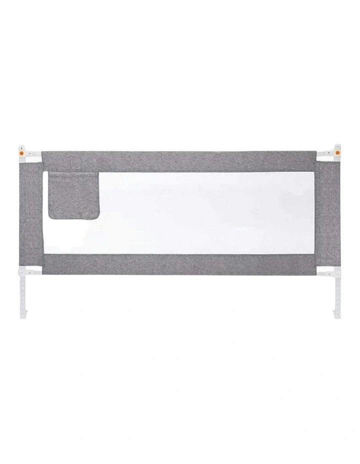 GOMINIMO Folding Cot Safety Guard Rail Height Adjustable Bed 150x90cm