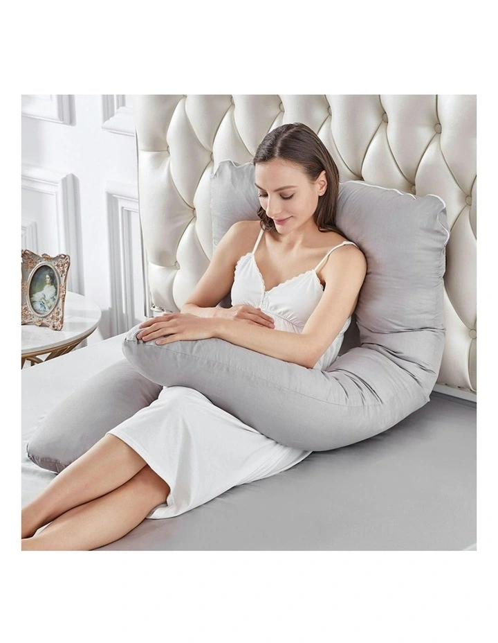 GOMINIMO Pregnancy Maternity Nursing Sleeping Body Pillow In Grey MYER