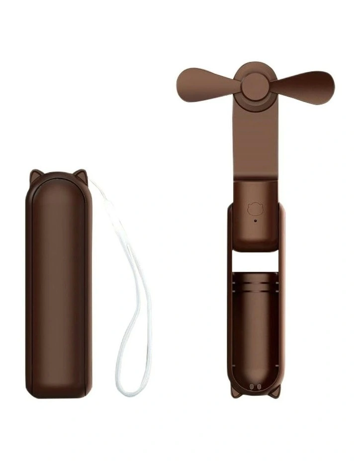 GOMINIMO USB Rechargeable Portable Compact Handheld Fan In Brown MYER