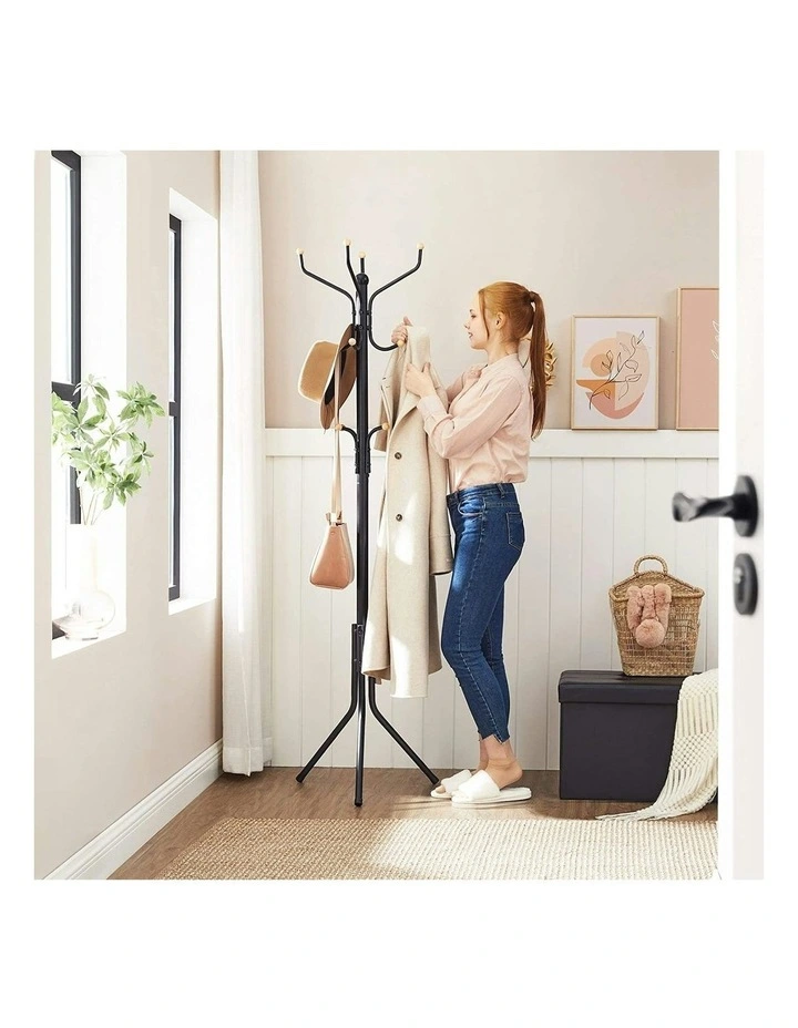 Songmics Metal Coat Rack Tall Hall Tree 182cm In Black MYER