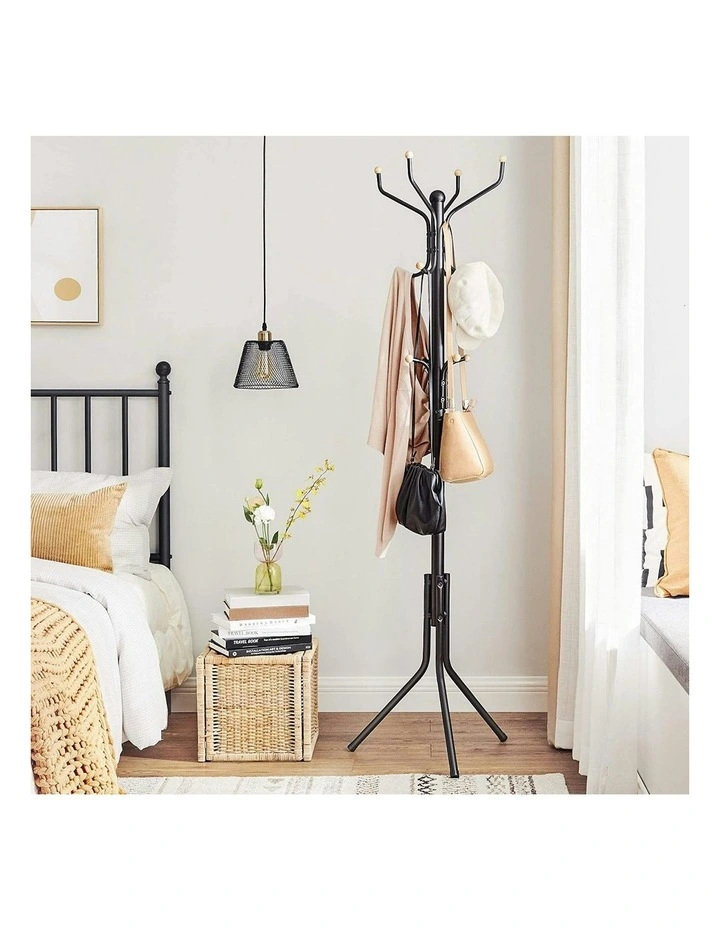 Songmics Metal Coat Rack Tall Hall Tree 182cm In Black MYER