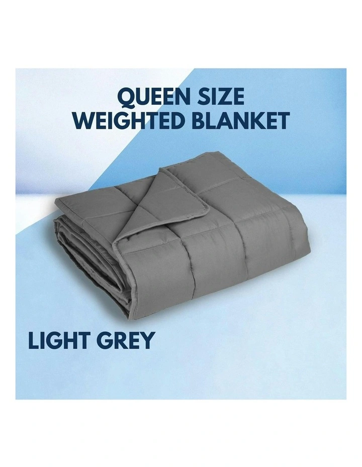 GOMINIMO Adults Gravity Heavy Relax Weighted Blanket 9kg in Light Grey