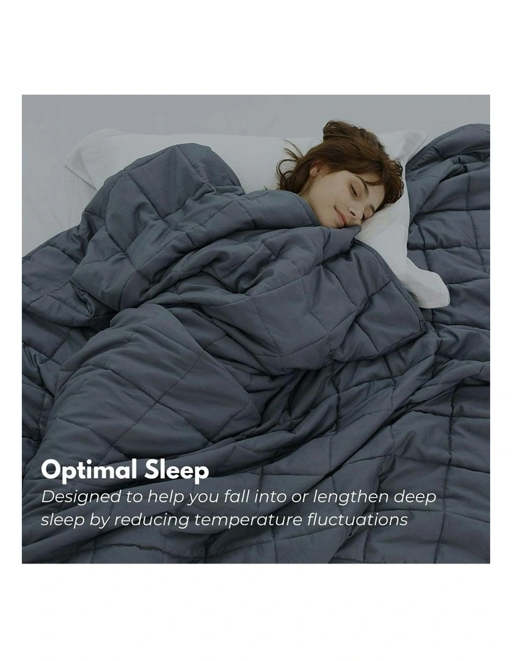 GOMINIMO Adults Gravity Heavy Relax Weighted Blanket 7kg In Navy Blue