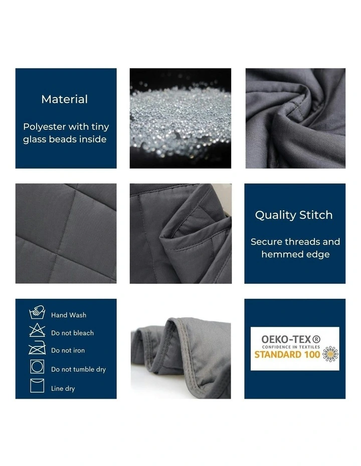 GOMINIMO Adults Gravity Heavy Relax Weighted Blanket 7kg In Navy Blue