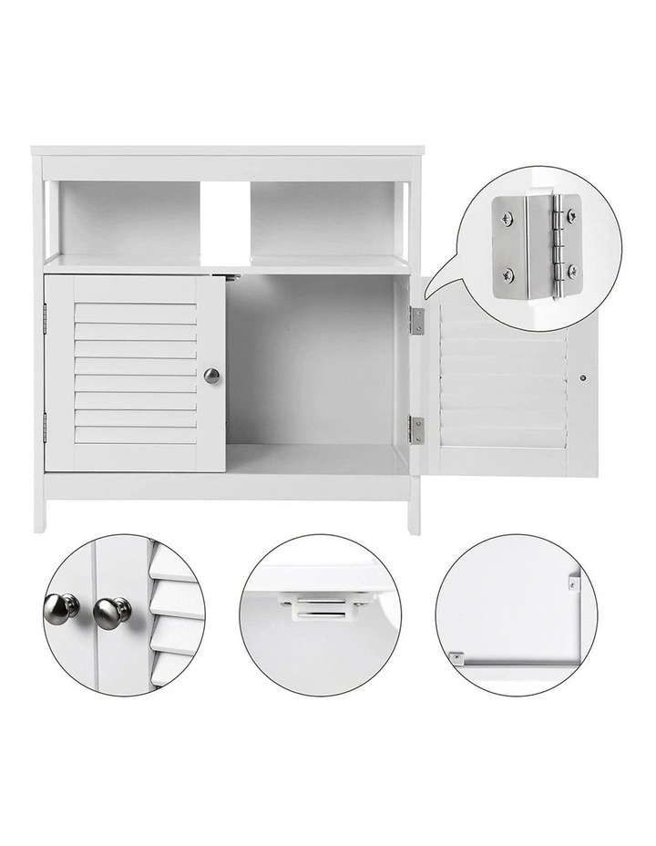 Under Sink Cabinet with 2 Doors in White image 5