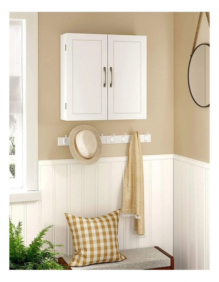Wall Cabinet with 2 Doors in White image 6