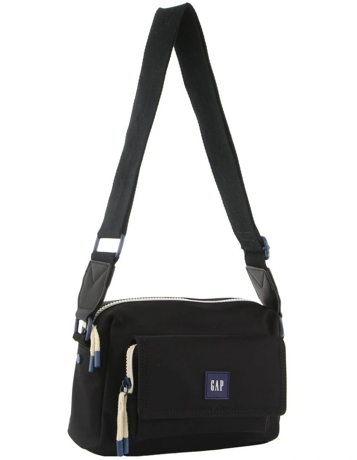 Nylon Travel Cross-Body Bag in Black image 1