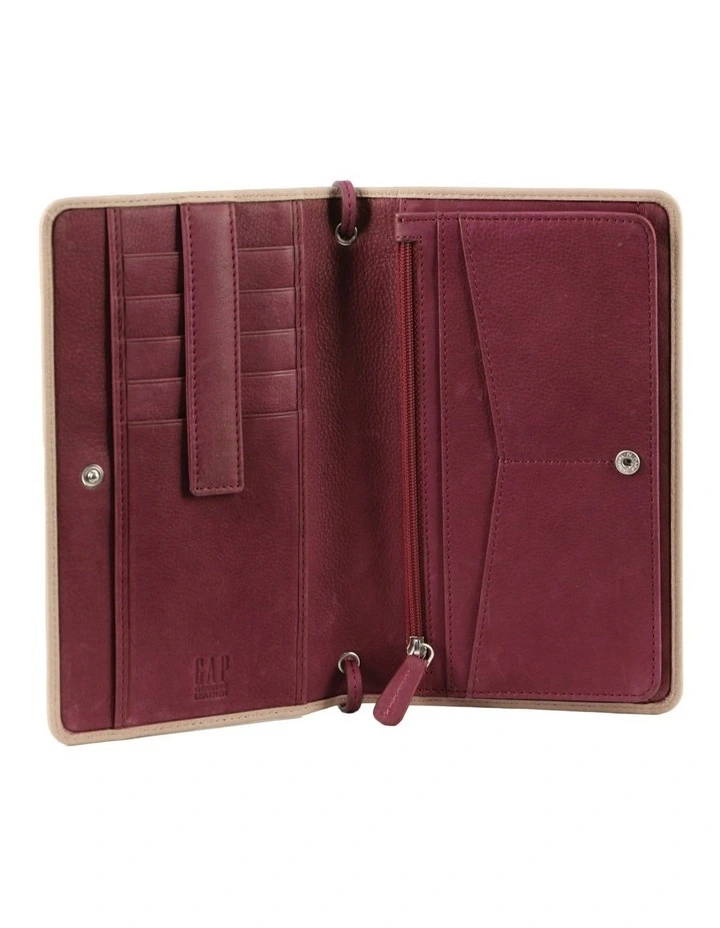 Leather Wallet/Organiser Bag in Blush image 3