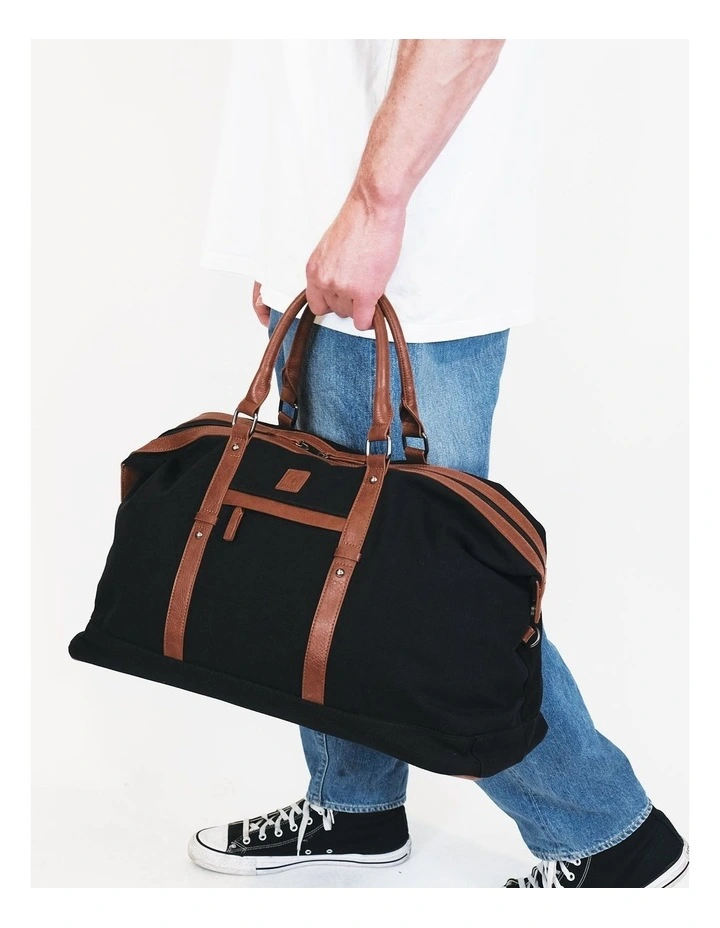 Canvas Overnighter in Charcoal image 2