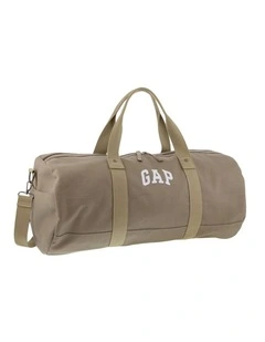 Canvas Overnighter/Barrell Bag in Khaki