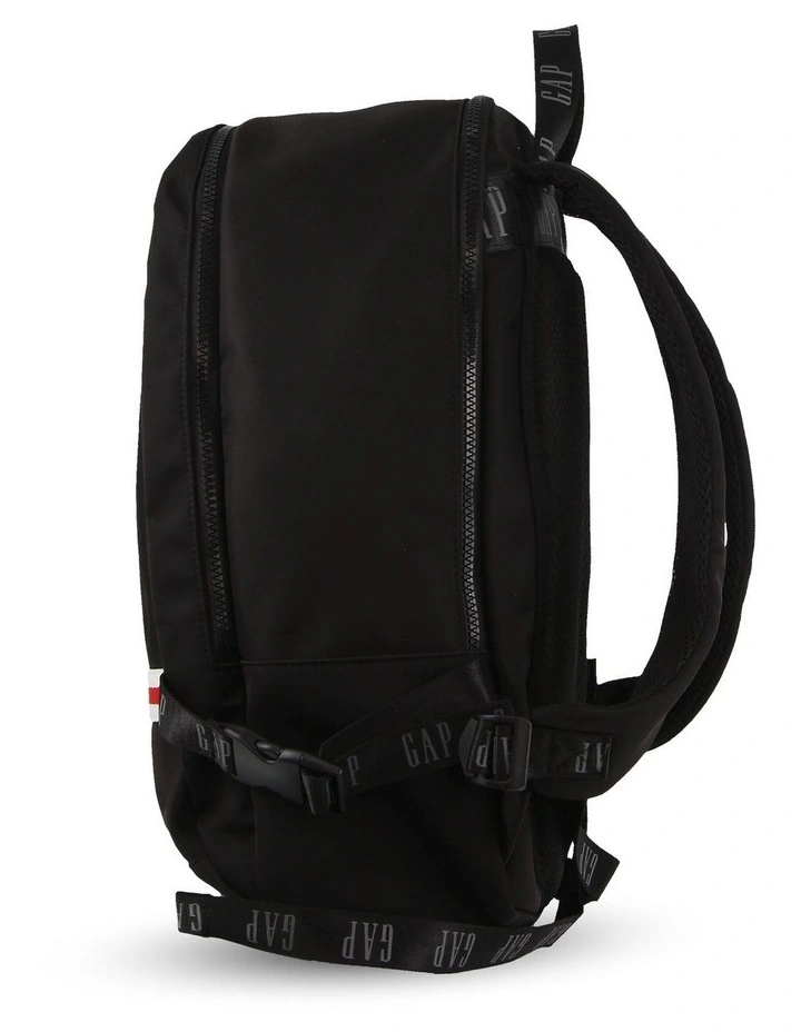 Nylon Travel Backpack in black image 3