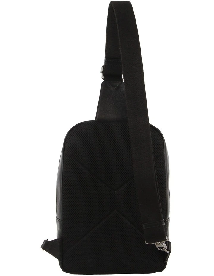 Leather Business Laptop Bag in Black image 3