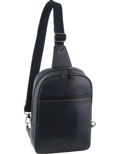 Leather Business Laptop Bag in Black