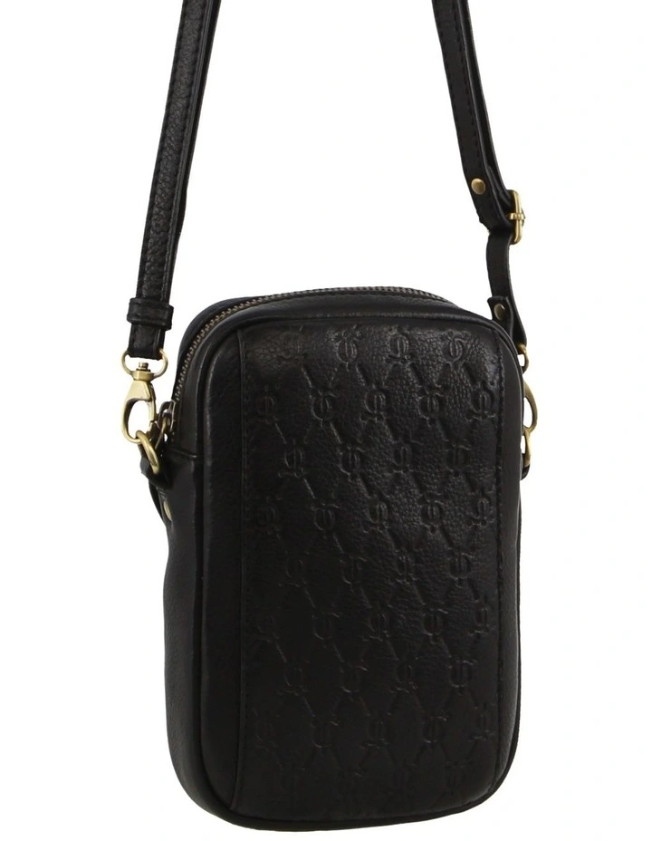 Leather Textured Design Phone Bag in Black image 1