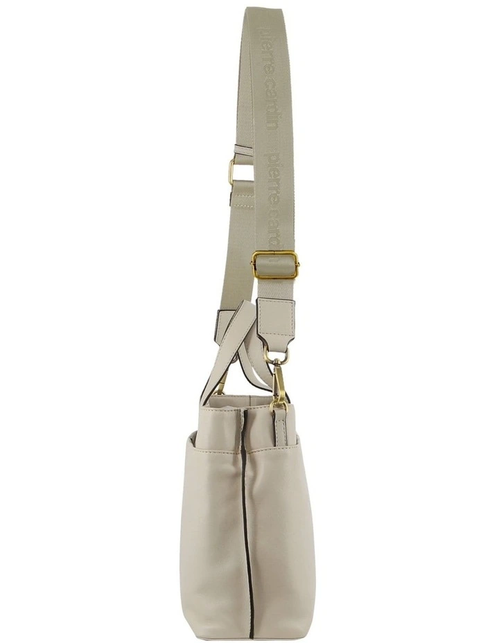 Leather Tote Bag in Bone image 2