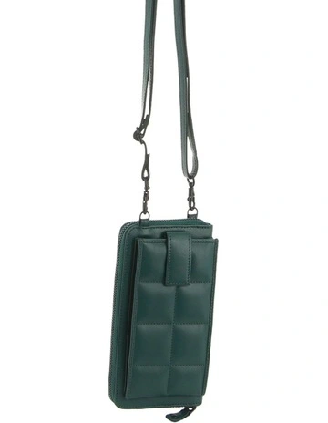 Quilted Leather Phone/Wallet Bag in Zirkon