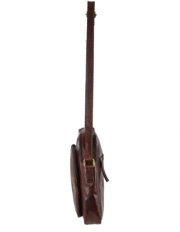 Leather Cross-Body Bag in Chestnut