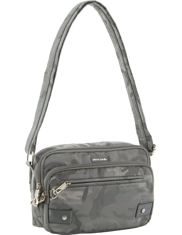 Anti-Theft Cross Body Bag in Grey-Camo image 1