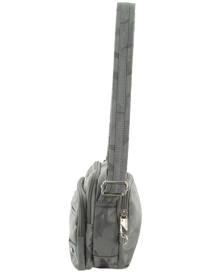 Anti-Theft Cross Body Bag in Grey-Camo image 3