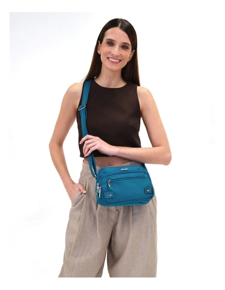 Anti-Theft Cross Body Bag in Turquoise image 2