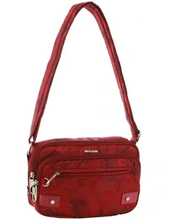 Anti Theft Cross Body Bag in Wine Red