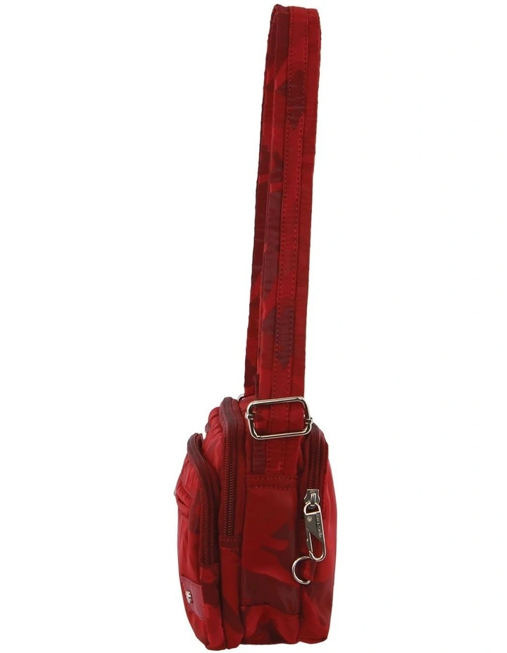 Anti Theft Cross Body Bag in Wine Red image 4