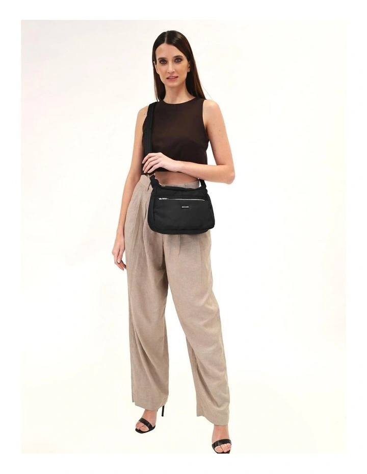 Anti-Theft Cross Body Bag in Black image 2