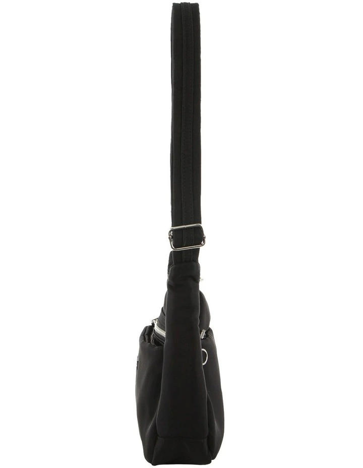 Anti-Theft Cross Body Bag in Black image 3