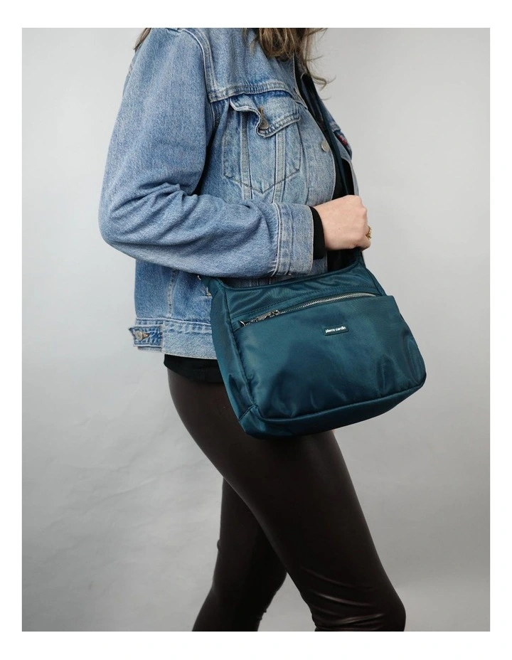 Anti Theft Cross Body Bag in Teal image 2