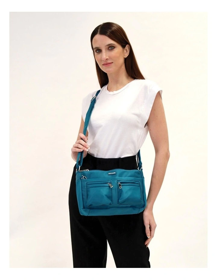 Anti Theft Cross Body Bag in Turquoise image 2