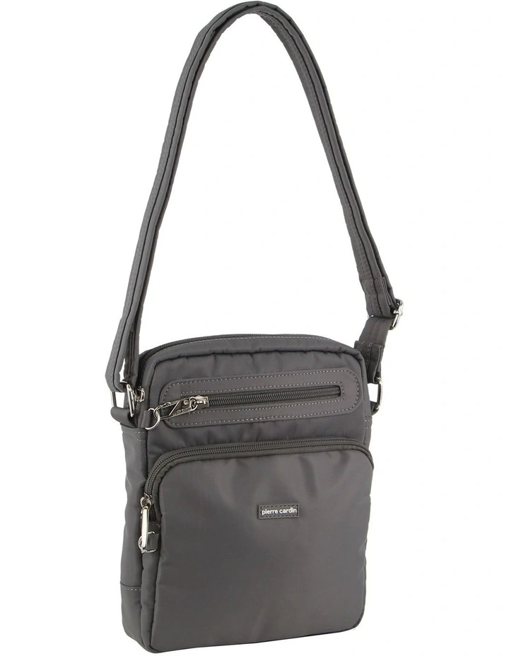 Anti-Theft Cross Body Bag in Grey image 1