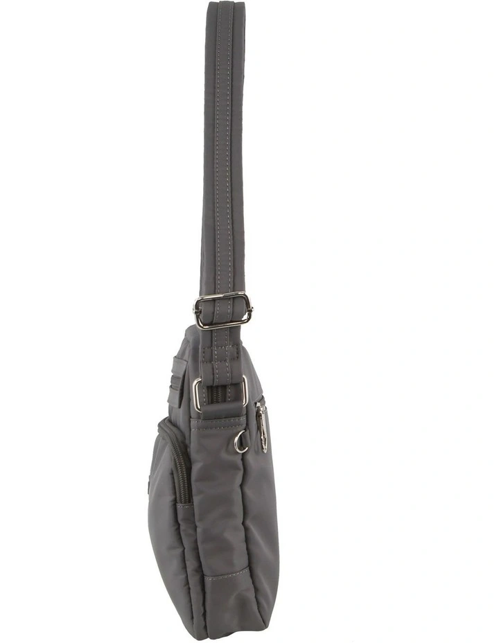 Anti-Theft Cross Body Bag in Grey image 3
