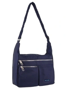 Anti-Theft Cross Body Bag in Navy