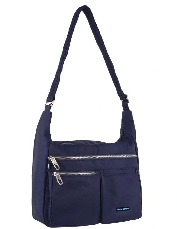 Anti-Theft Cross Body Bag in Navy image 1