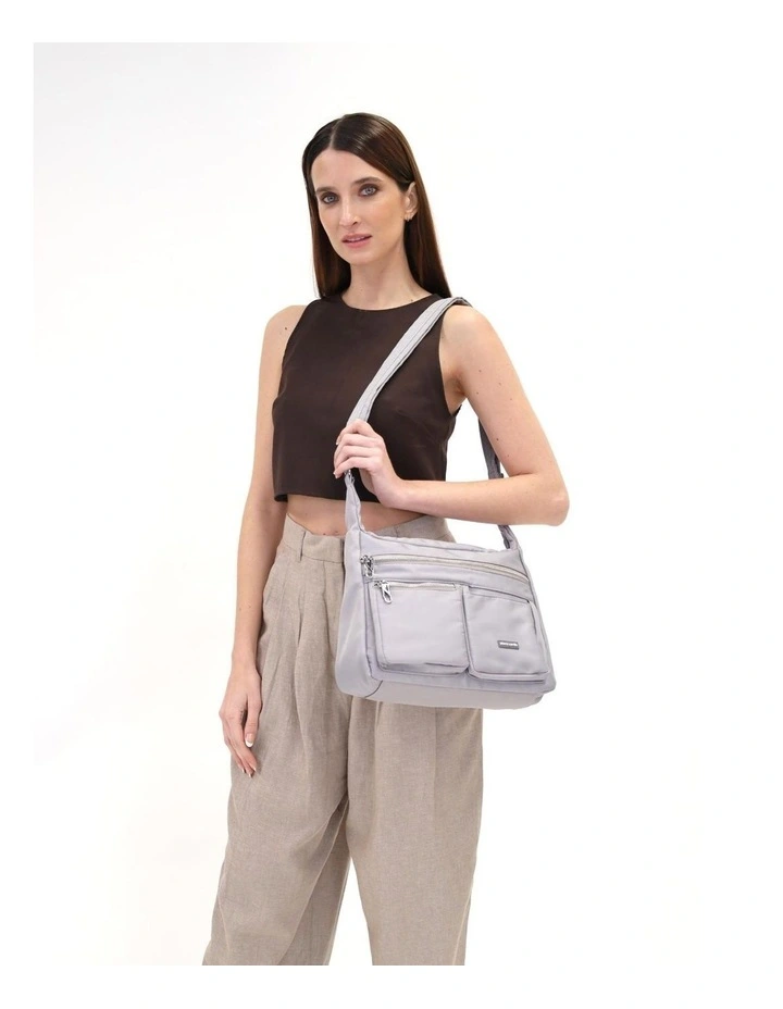 Anti-Theft Cross Body Bag in Taupe image 2