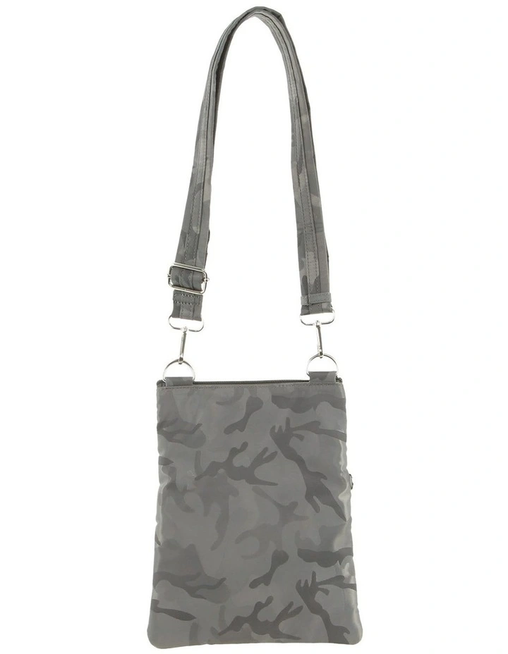 Anti-Theft Cross Body Bag in Grey-Camouflage image 4