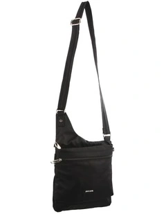 Anti-Theft Cross Body Bag in Black