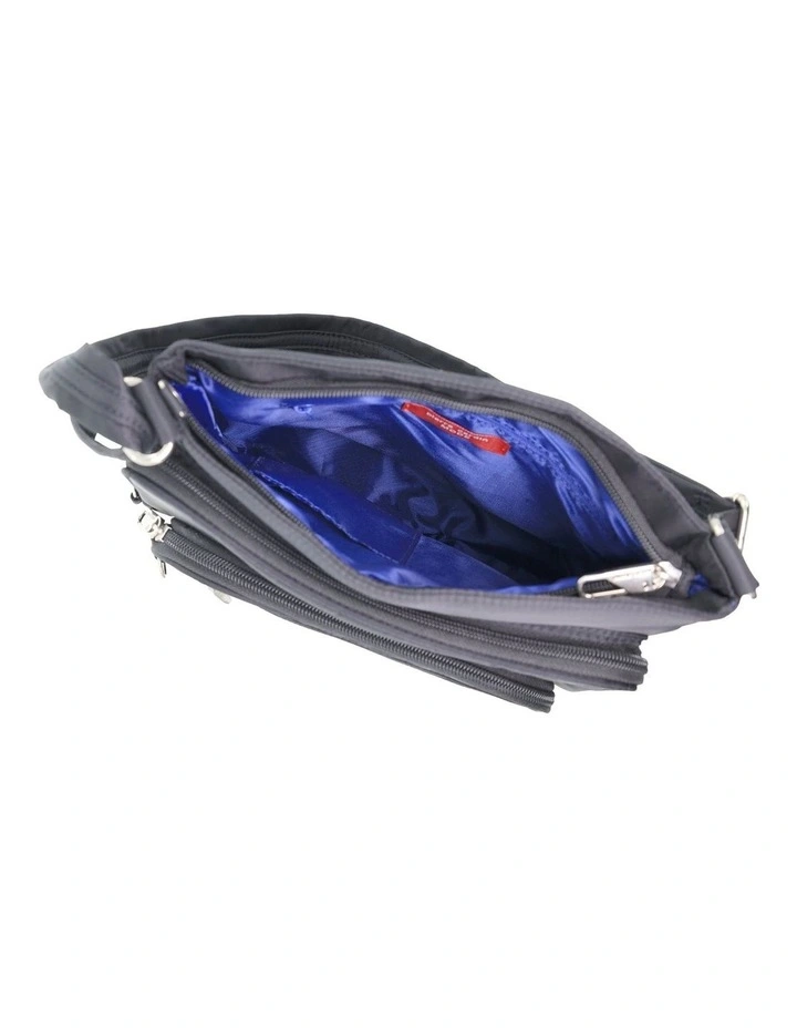 Anti-Theft Cross Body Bag in Black image 7