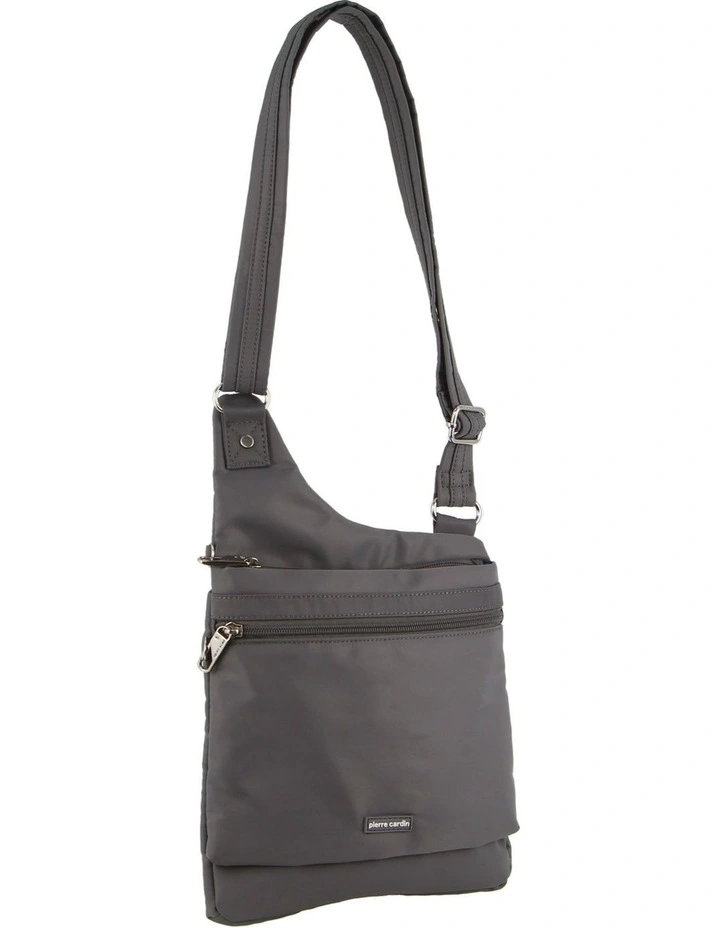 Anti-Theft Cross Body Bag in Grey image 1