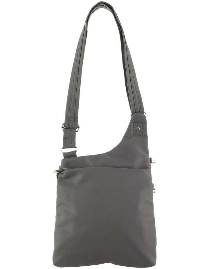 Anti-Theft Cross Body Bag in Grey image 4