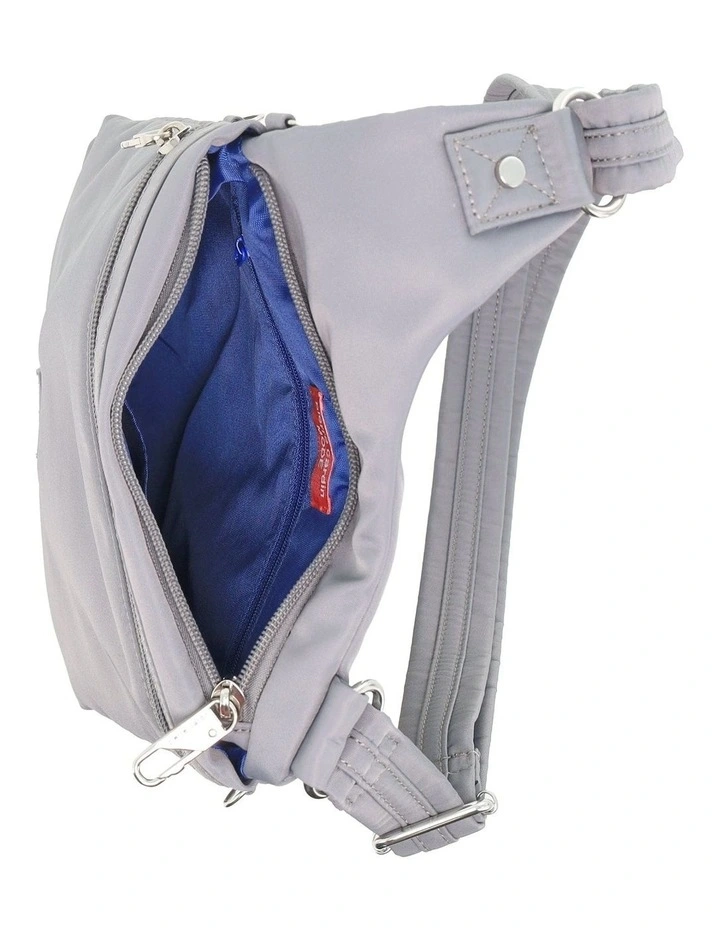 Anti-Theft Cross Body Bag in Grey image 6